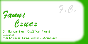 fanni csucs business card